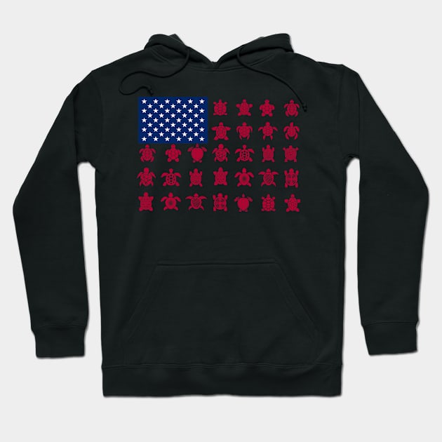 Cute Turtle American Flag Costume Gift Hoodie by Ohooha